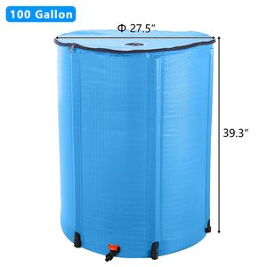 Serbatoio Pieghevole Blu da 100 Galloni per Raccolta Acqua Piovana per Giardinaggio e Irrigazione - Product Image 2