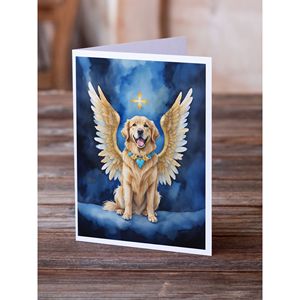 Cartes de note vierges A7 taille 5x7 Golden Retriever Angel paquet de 8 cartes de voeux avec enveloppes - Product Image 2