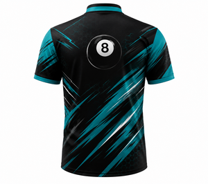 Camiseta de Billar Personalizada con Impresión Digital, Impermeable, de Secado Rápido, Transpirable, Antibacteriana, para Equipos, OEM ODM, 100% Poliéster - Product Image 2