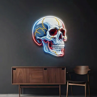 Enseigne néon LED en acrylique avec impression UV, personnalisée pour la décoration murale de salle de jeux ou de chambre