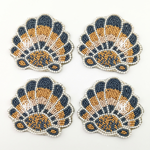 Ensemble de sous-verres perlés cerise aux couleurs vives, tapis de table vert citron pour boissons fruitées, décoration de table estivale, support pour tasses à café, thé, mugs et verres, fournisseur en gros - Product Image 5