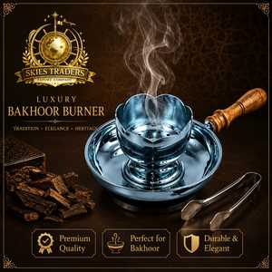 Antique Bronze Bakhoor Burner Vintage Brass Incense Holder Metal Oud Censer With Wooden Handle Charcoal Frankincense Burner - Product Image 5