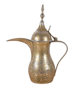 Hot Selling Customized Brass Antique Dallah With Engraved Middle Eastern Coffee <b>Tea</b> Pot or <b>Kettle</b> for Drinkware - Product Image 1