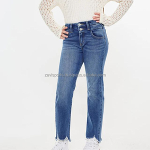 Pantalons larges tendance 2025 de haute qualité pour femmes, jeans à taille haute, pantalons en denim amples, jeans en coton personnalisés pour femmes, multi-poches - Product Image 4