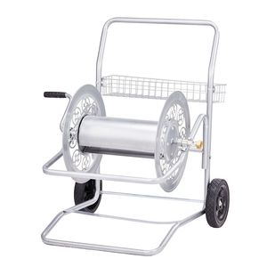 Carrello Avvolgitubo in Ferro da 3/4 di Pollice, Avvolgitubo da Giardino Portatile Regolabile da 200 Piedi (50m) per Irrigazione, con Tubo Flessibile per Acqua - Product Image 2