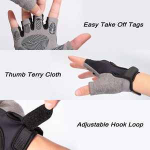 Guantes Deportivos con Soporte para Muñeca, Medios Dedos, Correas de Goma Antideslizantes, Protegen las Palmas y Previenen los Callos - Product Image 4