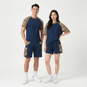 เสื้อยืดแขนสั้นแบบแร็กแลน ยูนิเซ็กซ์ ผ้าฝ้าย 95% ผสมสแปนเด็กซ์ 5% สีตัดกัน  ไม่มีลาย  รับสกรีนโลโก้  เสื้อยืดลำลองสำหรับผู้ชายและผู้หญิง - Product Image 5