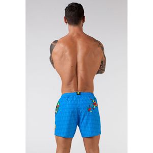 Shorts de Playa Unisex con Estampado de Calavera Azul, Elásticos en 4 Direcciones, Antibacterianos, Ecológicos, de Secado Rápido, Transpirables, Cintura Elástica, 100% - Product Image 3