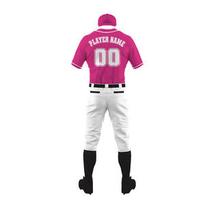 Premium Quality <b>Waterproof</b> Handmade Maple Solid Color Baseball Uniform Latest Design Baseball Jersey and Pants <b>Set</b> - Product Image 5