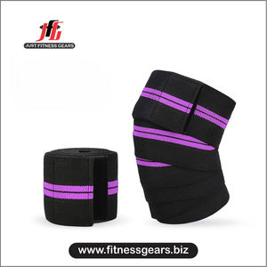 Genouillère de compression respirante en nylon et coton avec logo personnalisé et fermeture auto-agrippante pour la musculation et le powerlifting - Product Image 4