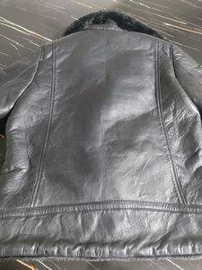 Veste en cuir d'agneau de haute qualité, style varsity, chauffante, coupe-vent, respirante, élégante, en cuir véritable, fourrure, pour femmes - Product Image 4