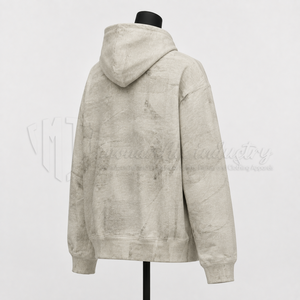 Custom Wholesale Vintage Washed <b>Graphic</b> <b>Zip</b> <b>Up</b> <b>Hoodie</b> Distressed Streetwear OEM ODM Manufacturer Supplier - Product Image 5