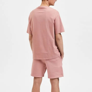 ชุดลำลองผู้ชายสไตล์วินเทจ ล้างสีแบบแอซิดวอช สำหรับฤดูร้อน เสื้อผ้าสองชิ้นทรงโอเวอร์ไซส์ ผ้าฝ้ายเนื้อนุ่ม ระบายอากาศได้ดี พร้อมดีไซน์ล้างสีแบบแอซิดวอชสุดเทรนดี้ - Product Image 5