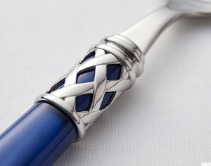 Ensemble de couverts de luxe en argent avec manches bleus pour la maison, les restaurants, les hôtels, les réceptions et une présentation de table élégante - Product Image 2