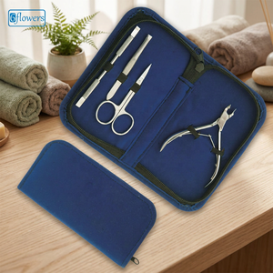 Kit d'outils de manucure et pédicure en acier inoxydable certifié CE ISO Classe I Sixflowers/OEM SFK # 714 - Product Image 3