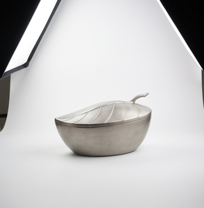 Boîte de rangement de luxe pour fruits secs en aluminium brossé couleur étain avec poignée, organisateur alimentaire en étain - Product Image 3
