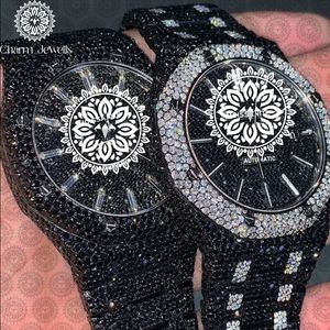 Charm_Jewells Luxury Women's <b>Diamond</b> Encrusted Stainless Steel Analog Quartz <b>Watch</b> Round Case 40mm Folding Clasp - Product Image 6