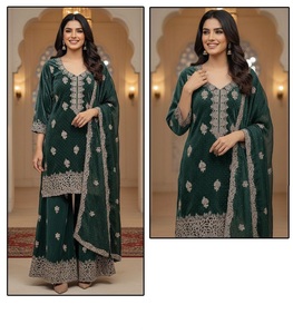 Conjunto de Traje Plazzo y Dupatta de Excelente Calidad, Especial para Eid, Hermoso y Elegante con Bordado - Product Image 5