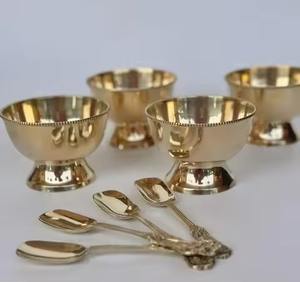 Modern Dessert Serveware <b>Stainless</b> <b>Steel</b> Ice Cream <b>Bowl</b> With Spoon Metal Dish - Product Image 1