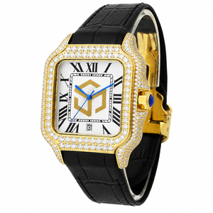 Reloj de Pulsera de Cuarzo de Lujo con Diamantes de Imitación Moissanite, Estilo Hip Hop, para Hombre, Poligonal, Analógico - Product Image 2
