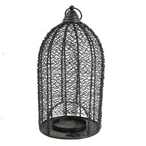 Bougeoir Votif Rond en Fer Lot de 2 Pièces Revêtement en Poudre Noire Finition Suspendue Décoration de la Maison Avec Autres Bougeoirs - Product Image 4