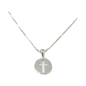 <b>Silver</b> 925 Cut Out of <b>Cross</b> Necklace Design <b>Pendant</b> Wholesale Jewelry Factory in Thailand - Product Image 1