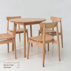 Ensemble de table à manger pliable moderne en bois massif, écologique et durable, 4 chaises, style scandinave, fournisseur de meubles de salle à manger en bois - Product Image 5