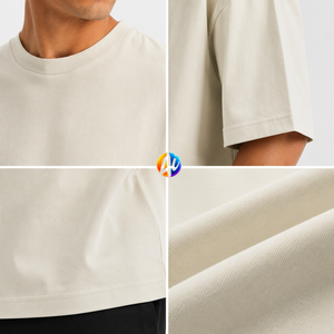 เสื้อยืดโอเวอร์ไซส์สำหรับผู้ชาย ผลิตจากผ้าเนื้อนุ่ม แขนสั้น คอกลม เหมาะสำหรับชุดลำลอง ท่องเที่ยว และกิจกรรมกลางแจ้ง - Product Image 5
