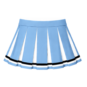 Ensemble d'uniforme de cheerleading bleu clair, haut sans manches à col en V, jupe plissée, tenue de sport pour équipe athlétique, performance de danse, entraînement - Product Image 5