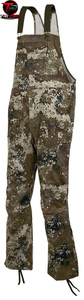 Men Outdoor Woodland <b>Camouflage</b> Hunting Field Bib Overalls Full Center Front Zipper Flap <b>Cargo</b> Pockets Crossback Suspenders Bib - Product Image 5
