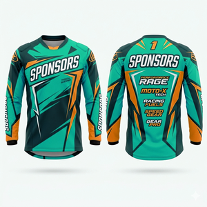 Nuevo Estilo, Transpirable, de Secado Rápido, Jersey de Motocross para Hombre, de Poliéster/Algodón, para Carreras, Descenso, Motociclismo Todoterreno, Ropa Deportiva - Product Image 1