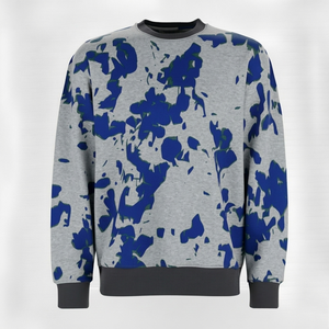 Sudadera de punto con capucha y cremallera de un cuarto para hombre, talla grande, 100% algodón, estilo urbano, con bloques de color y patchwork, ¡la más vendida! - Product Image 3