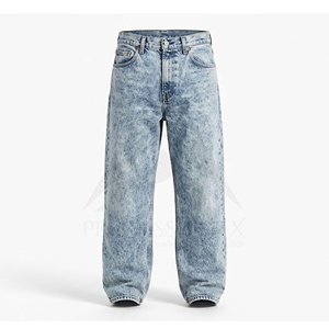 Mens Denim Acid Wash Baggy Jeans Oversized Fit Loose Vintage Washed Streetwear Casual Wear Retro Style Fashion Apparel - Product Image 1