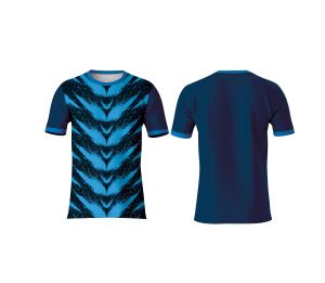 T-shirt en jersey polyester pour sublimation 210g, impression personnalisée sur le devant, tissu doux et respirant, motif chevron, col ras du cou, manches courtes - Product Image 2
