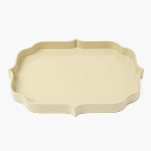 Fresh Lacquer Quatrefoil Tray Aesthetic Serving Tray For <b>Table</b> Decor And Food Presentation Styling <b>Coffee</b> <b>Tables</b> - Product Image 1