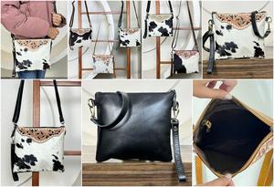 Bolso de Mano Mini Cruzado de Cuero Vacuno con Diseño Floral Vintage, Estilo Occidental, para Hombro o Muñeca, Venta al Por Mayor - Product Image 3