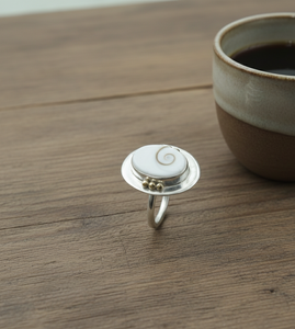 Natural Shiva Eye Shell <b>Ring</b> 925 Sterling <b>Silver</b> Brass Ball Handmade <b>Statement</b> <b>Ring</b> Rose Gold Yellow Gold Plated Jewelry - Product Image 6