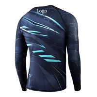 Maillot de bain une pièce pour homme, imprimé animal, manches longues, protection solaire UPF50, en nylon et élasthanne, avec logo frontal, imperméable