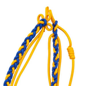 Cordón de hombro de seda azul y amarillo para uniformes de banda de marcha, servicio OEM, táctico y ceremonial. - Product Image 4