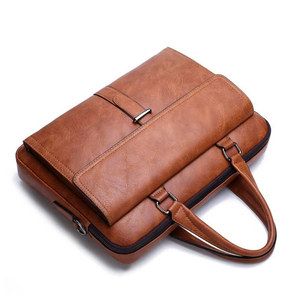 Sac pour ordinateur portable en cuir véritable marron pour hommes et femmes, moderne, durable, simple, de qualité supérieure, personnalisable, fait main, sac personnalisé - Product Image 3