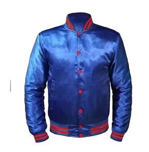 High Quality Silk Satin Men Varsity Jacket Satin <b>Quilted</b> New Fashion and New Style Satin Jacket - Product Image 3