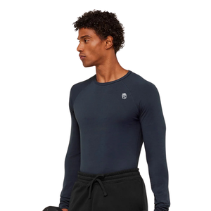 <b>Mens</b> Muscle Fit Long Sleeve T <b>Shirt</b> <b>Blue</b> Gym Workout Bodybuilding Fitness Training Athletic Top - Product Image 4