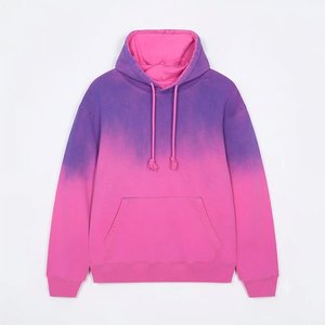 Sudadera con Capucha para Mujer, con Logotipo Personalizado al por Mayor, Color Degradado, Manga Larga, Oversize, de Algodón Tejido, Transpirable, para Otoño - Product Image 1