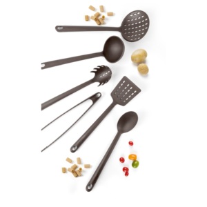 Set di 6 Utensili da Cucina Excelsa in Nylon Marrone - Product Image 3