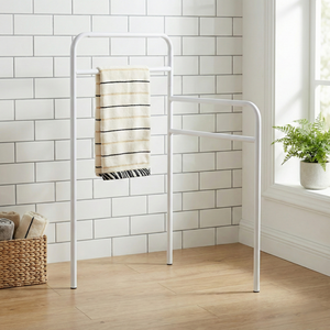 Vente en gros Taiwan MIT Articles ménagers Support de salle de bain en fonte Porte-serviettes en métal sur pied Chauffage pour la maison Rangement Meubles Ménage - Product Image 1