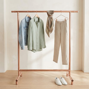 Présentoir à vêtements Bros Display en métal robuste, pliable, portable, à plusieurs niveaux, pour la vente au détail, design moderne - Product Image 2