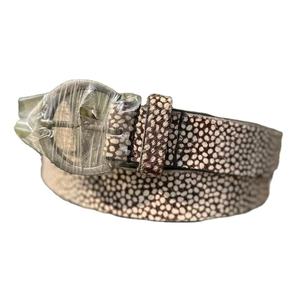 Hebilla para Cinturón con Estampado de Puntos de Polka por Transferencia Térmica, Estilo Vintage, Ajuste Cómodo, Hebilla Occidental de Aleación Resistente de 1-1.5 Pulgadas - Product Image 1