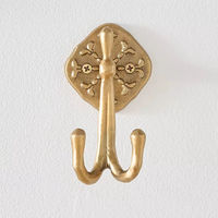 Porte-manteau mural vintage en laiton doré à 3 niveaux, triple nœud papillon, créatif et luxueux, pour serviettes, peignoirs, manteaux et clés, à fixer sur rail