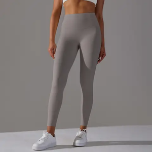 Leggings de yoga pour femmes grande taille, taille haute, séchage rapide, en Spandex/Nylon de haute qualité, pour la course à pied, le fitness, la gym et le sport - Product Image 4