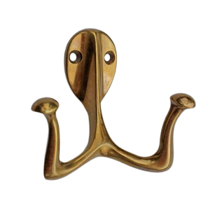 Porte-manteau mural vintage en métal sculpté, robuste, à double bras, pour serviettes et peignoirs, accessoire décoratif pour entrée - Product Image 5